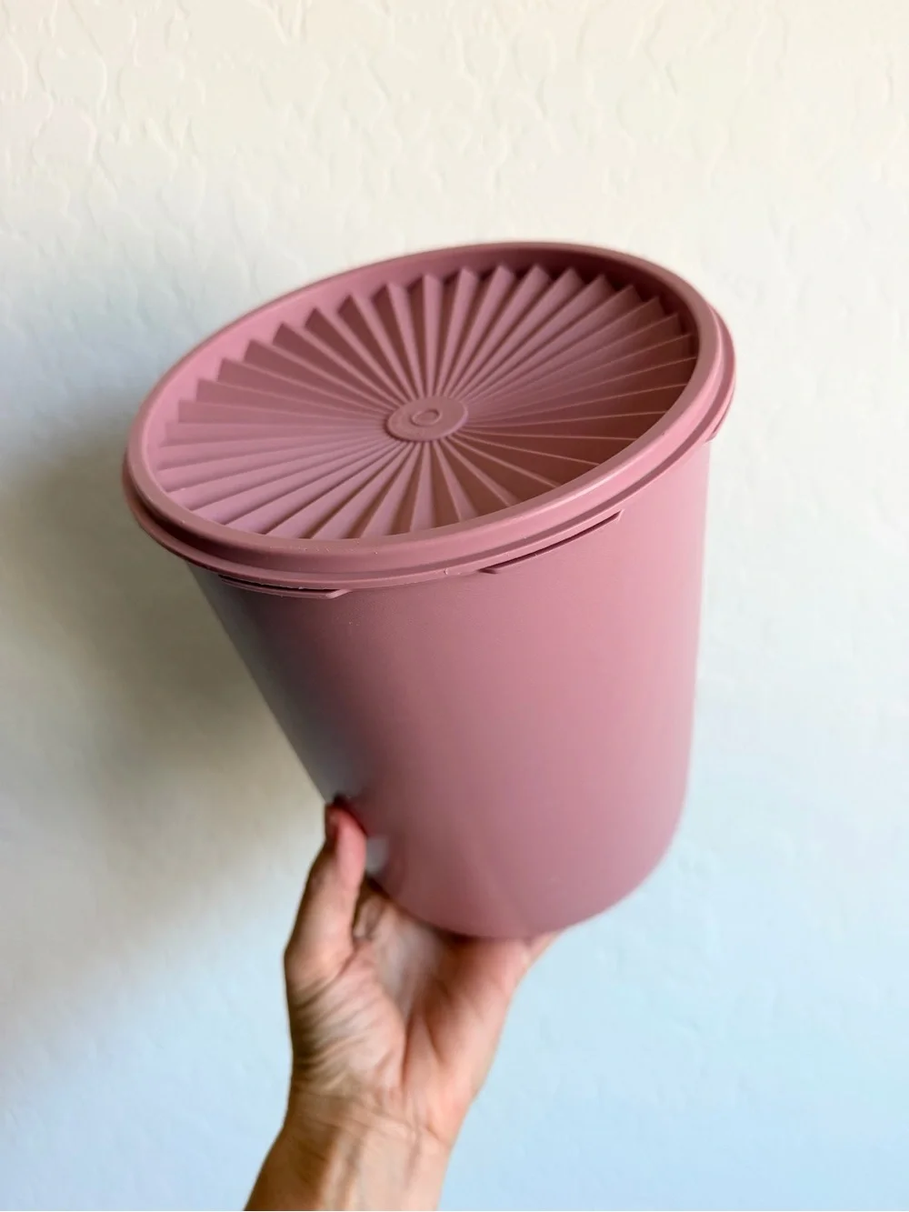 Vintage Pink Tupperware Servalier Canister Set
